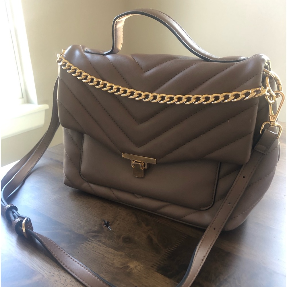 Taupe, A New Day crossbody, faux leather